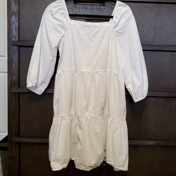 ONLY White Tiered Summer Dress - Picture 2 of 3